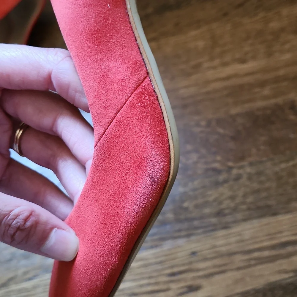 Coral Suede J Crew Heels - Picture 5 of 13